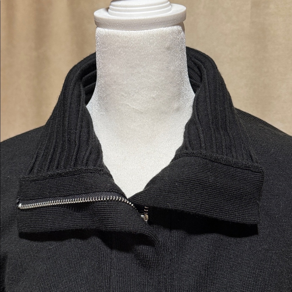Cache Black Ribbed Collar Cardigan - Picture 4 of 8